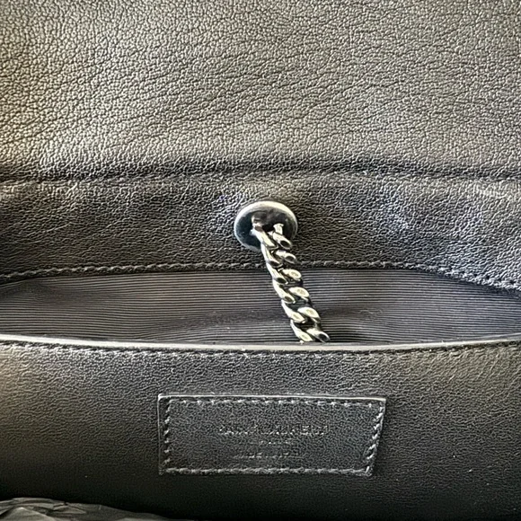 YSL Saint Laurent Nolita Black Grainskin Leather Handbag - Picture 16 of 16